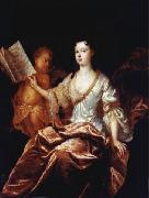 Circle of Pierre Gobert Portrait of a lady as Saint Cecilia oil